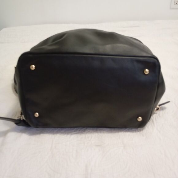 Mina Baie Kinney Vegan Leather Diaper Bag Black Backpack - Picture 7 of 10